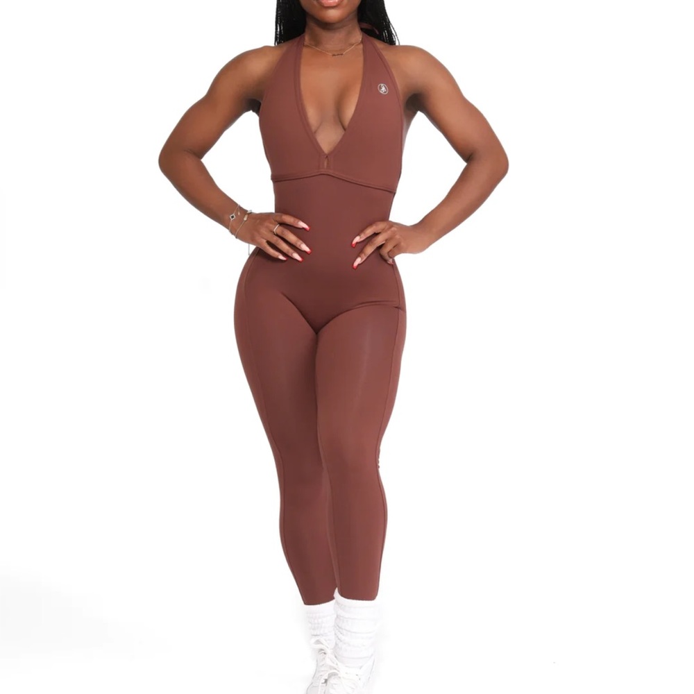 Allure The Brand V back jumpsuit